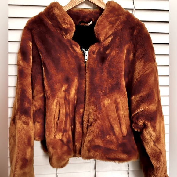 Free People Faux Fur Bomber - Picture 2 of 6